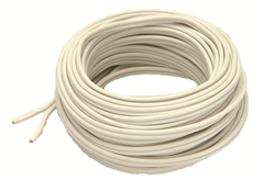 Καλώδιο Ρεύματος Πλακέ Λευκό E-Tec H03VH-H 300/300V 2x0.75mm² 10m