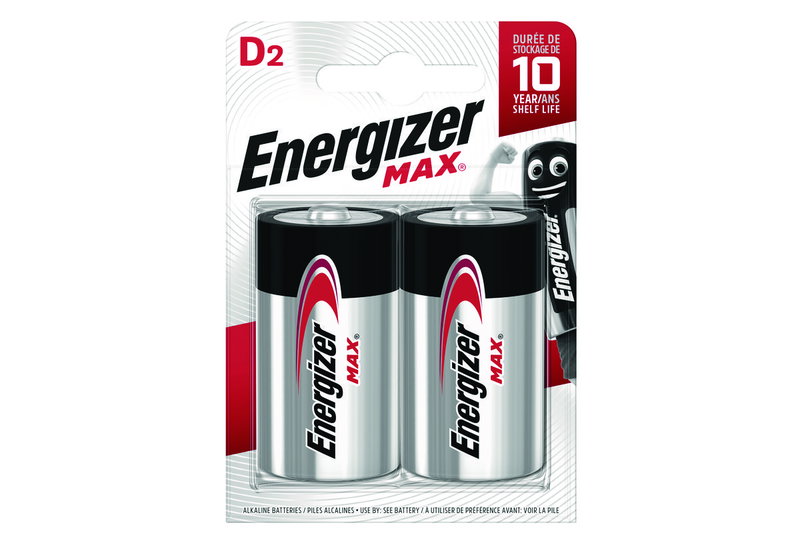 Μπαταρία Energizer Αλκαλική Max D, 2 Τεμαχίων