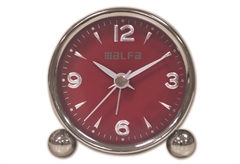 Επιτραπέζιο Ρολόι/Ξυπνητήρι Alfaone Χρώμιο/Κόκκινο