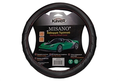 Κάλυμμα Τιμονιού Kaver Handy Misano Φ38cm Μαύρο/Κόκκινο