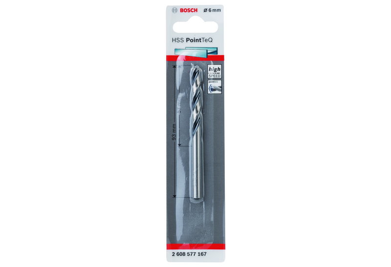 Τρυπάνι Bosch Hss Pointteq Μετάλλου Φ.6/93mm