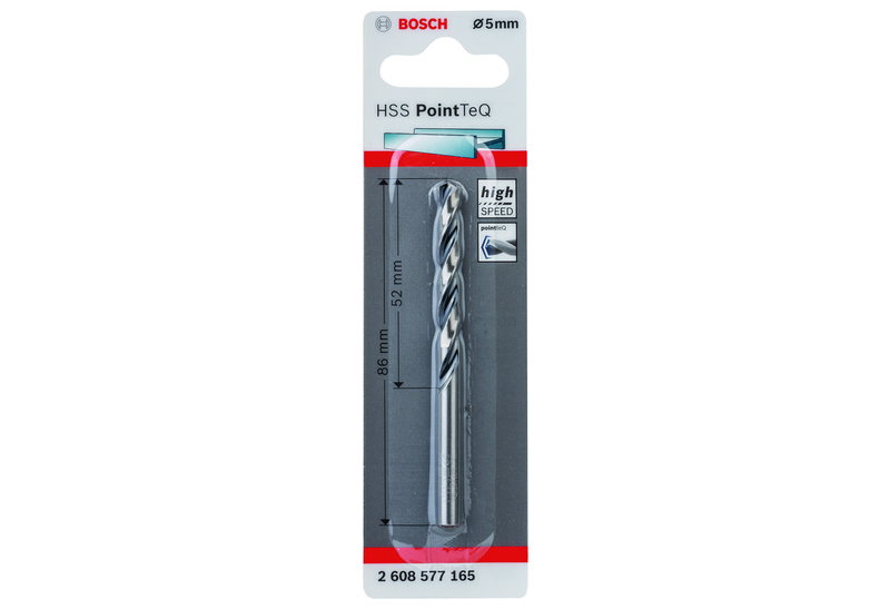 Τρυπάνι Bosch Hss Pointteq Μετάλλου Φ.5/86mm