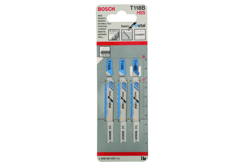 Λάμες Σέγας Bosch '' T'' 118 B 3 Τεμαχίων