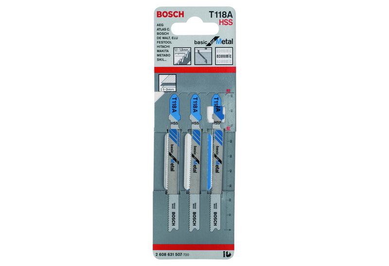 Λάμες Σέγας Bosch '' T'' 118 A 3 Τεμαχίων
