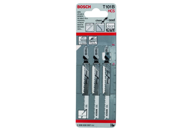 Λάμες Σέγας Bosch `` T '' 101 Β Ξύλου 3 Τεμαχίων
