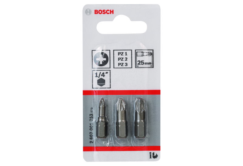 Σετ Μύτες Bosch Pz1-Pz2-Pz3 25mm 3 Τεμαχίων