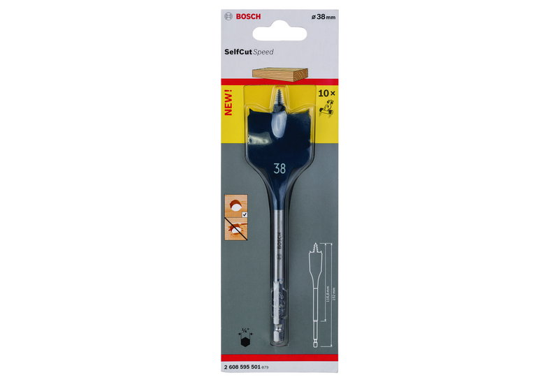 Τρυπάνι Φτερού Bosch Selfcut Speed Φ.38/152mm