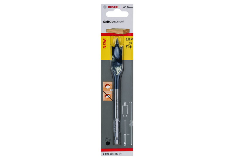 Τρυπάνι Φτερού Bosch Selfcut Speed Φ.16/152mm