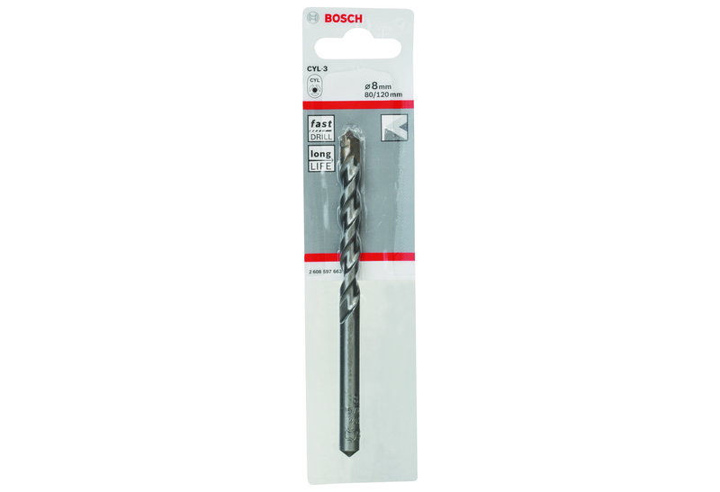 Τρυπάνι Bosch Silver Μπετού Φ.8/120mm