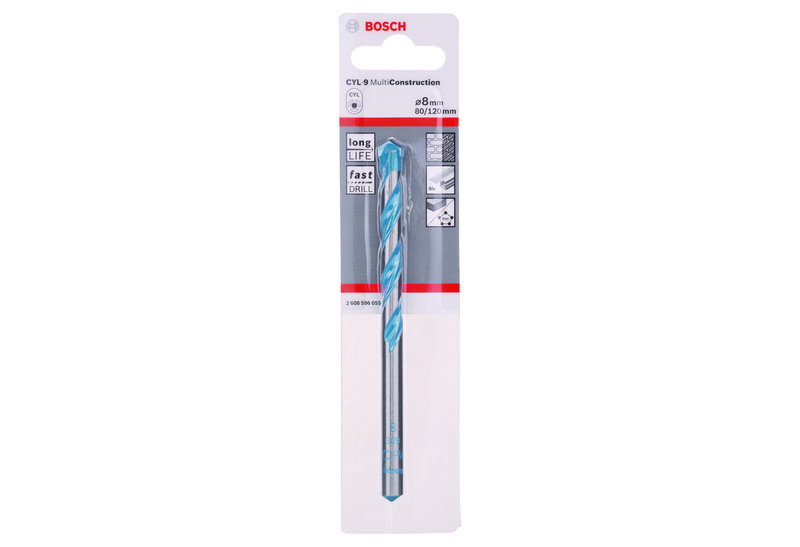 Τρυπάνι Bosch 8mm και Μήκος 120mm Πολλαπλών Υλικών