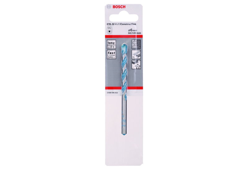 Τρυπάνι Bosch 6mm και Μήκος 100mm Πολλαπλών Υλικών
