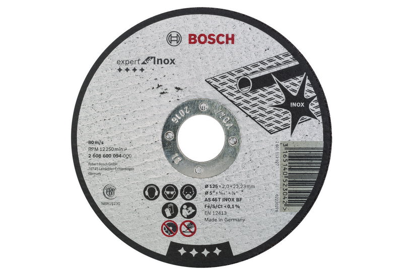 Δίσκος Κοπής Inox Bosch Φ.125X22mm Μετάλλου