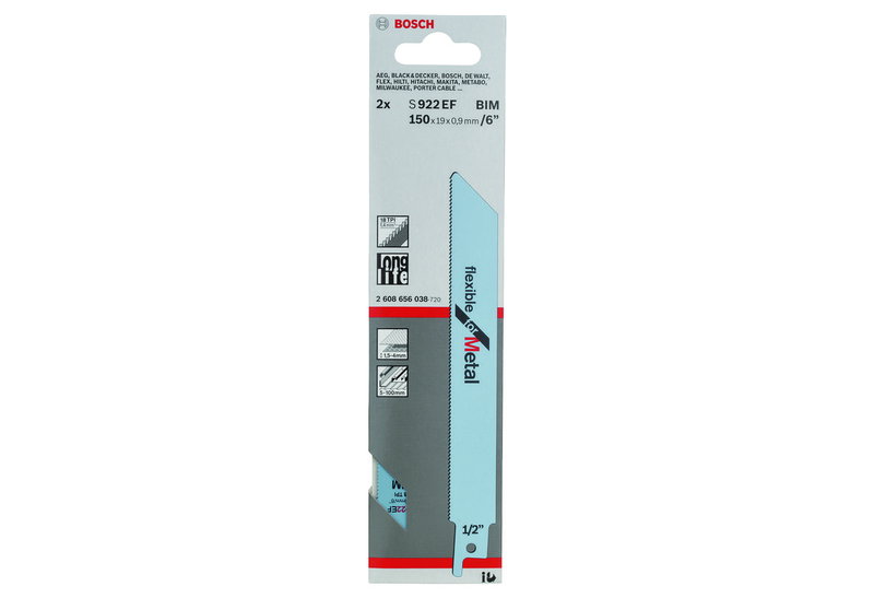 Λάμες Σεγάτσας Bosch για Μέταλλο S 922 EF 2 Τεμαχίων