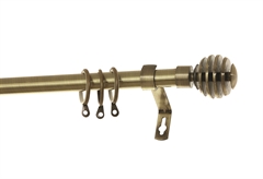 Κουρτινόβεργα Central Home Barcelona Επεκτεινόμενη Φ25/28mm 160/300cm Μπρονζέ Σφαιρικό