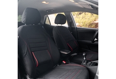 Καλύμματα Καθισμάτων Αυτοκινήτου Kaver Comfy Full Set Μαύρο/Κόκκινο 11τμχ
