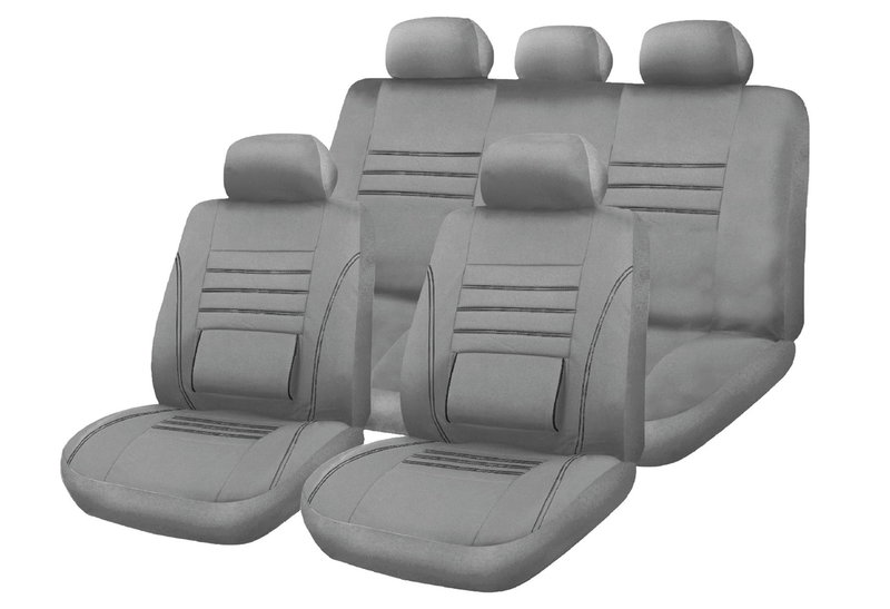 Καλύμματα Καθισμάτων Αυτοκινήτου Kaver Comfy Full Set Μαύρο/Γκρι 11τμχ