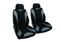 Καλύμματα Καθισμάτων Αυτοκινήτου Kaver Luxury Front Set Γκρι/Κόκκινο 6τμχ