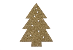 Χριστουγεννιάτικο Στολίδι Δέντρο 5X7cm Χρυσό Σετ 2 Τεμαχίων