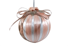 Χριστουγεννιάτικη Μπάλα με Σχέδιο Φ.10cm Ροζ