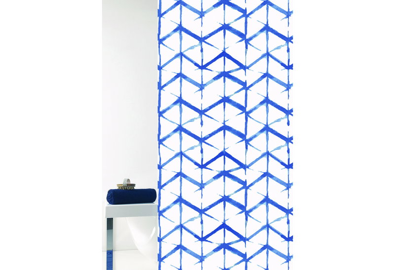 Κουρτίνα Μπάνιου Rainbow Shibori Μπλε 180x200cm