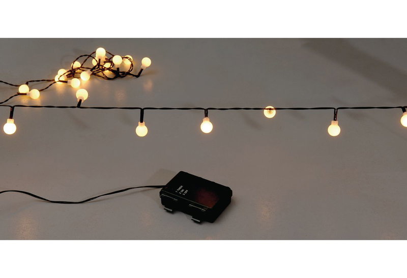 Χριστουγεννιάτικα Λαμπάκια 100LED Μπαταρίας Θερμό Λευκό 50cm
