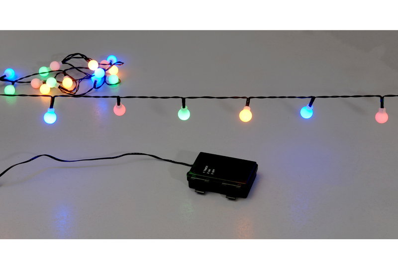Χριστουγεννιάτικα Λαμπάκια 100LED Μπαταρίας Πολύχρωμο 50cm