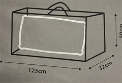 Κάλυμμα Μαξιλαριών Home&Camp Μ125xΠ32xΥ50cm Γκρι