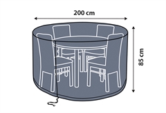 Κάλυμμα Τραπεζιού Home&Camp Φ200xΥ85cm Γκρι