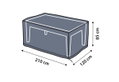 Κάλυμμα Τραπεζιού Home&Camp Μ210xΠ120xΥ85cm Γκρι