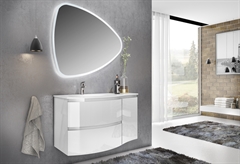 Έπιπλο Μπάνιου με Καθρέπτη Savini Due Armonia 100cm Λευκό