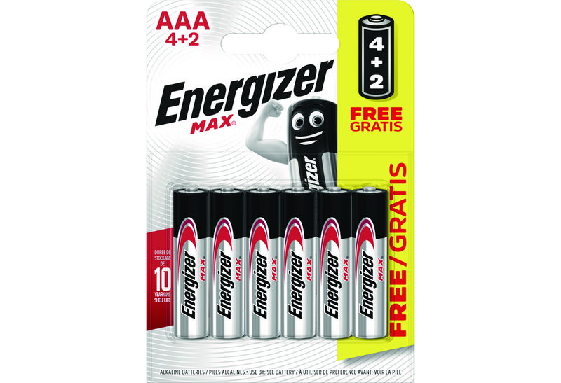 Μπαταρία Energizer Αλκαλική Max AAA, 4+2 Τεμαχίων