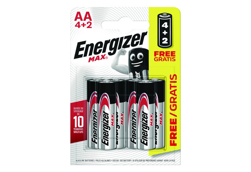 Μπαταρία Energizer Αλκαλική Max AA, 4+2 Τεμαχίων