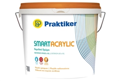Χρώμα Ακρυλικό Praktiker Smart Acrylic Λευκό 10lt