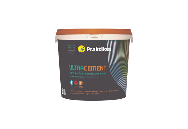 Τσιμεντόχρωμα Praktiker Ultra Cement Κόκκινο 10lt