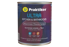 Χρώμα Πλαστικό Praktiker Ultra Kitchen&Bathroom Λευκό 750ml