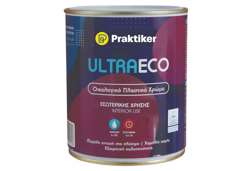 Χρώμα Πλαστικό Praktiker Ultra Eco Βάση TR 1lt