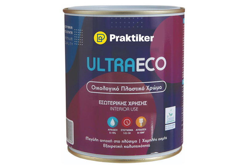 Χρώμα Πλαστικό Praktiker Ultra Eco Βάση TR 3lt