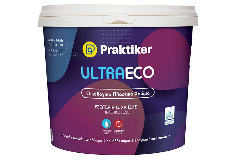 Χρώμα Πλαστικό Praktiker Ultra Eco Βάση D 10lt