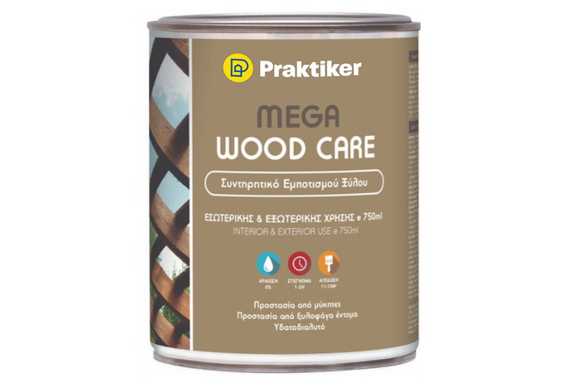 Συντηρητικό Ξύλου Praktiker Mega Wood Care Διάφανο 750ml