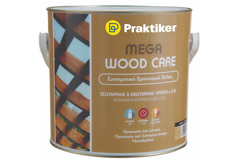Συντηρητικό Ξύλου Praktiker Mega Wood Care Διάφανο 2.5lt