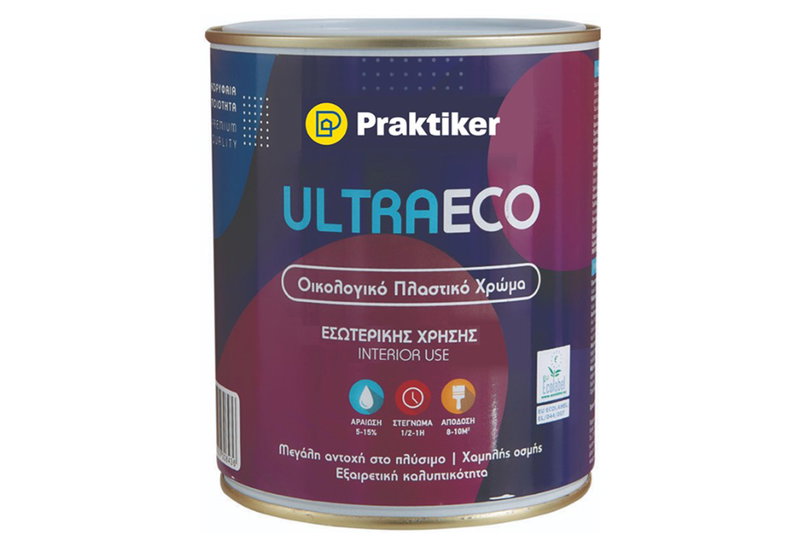 Χρώμα Πλαστικό Praktiker Ultra Eco Λευκό 750ml