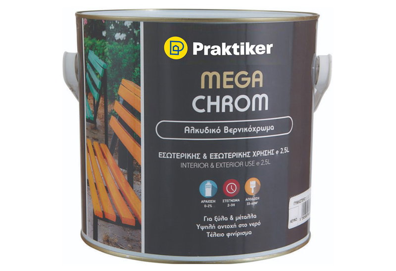 Ντουκόχρωμα Praktiker Mega Chrom Γκρι 2.5lt