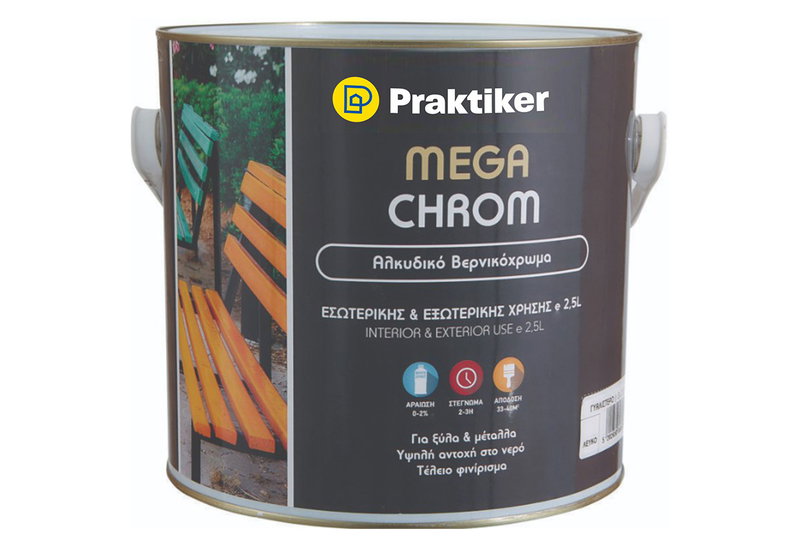 Ντουκόχρωμα Praktiker Mega Chrom Μολυβί 2.5lt