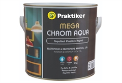 Ριπολίνη Praktiker Mega Chrom Aqua Λευκή 2.5lt Σατινέ