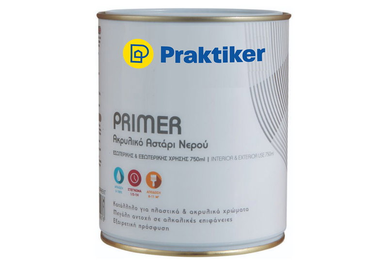 Αστάρι Νερού Praktiker Primer Ακρυλικό 0,75L