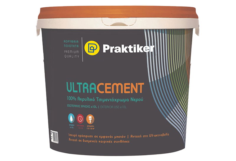 Τσιμεντόχρωμα Praktiker Ultra Cement Γκρι 3lt
