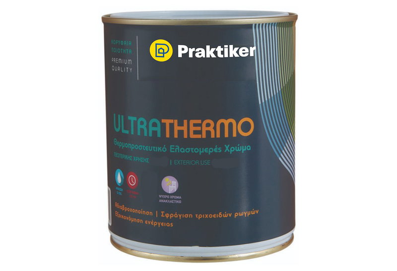 Χρώμα Ακρυλικό Praktiker Ultra Thermo Βάση P 1lt