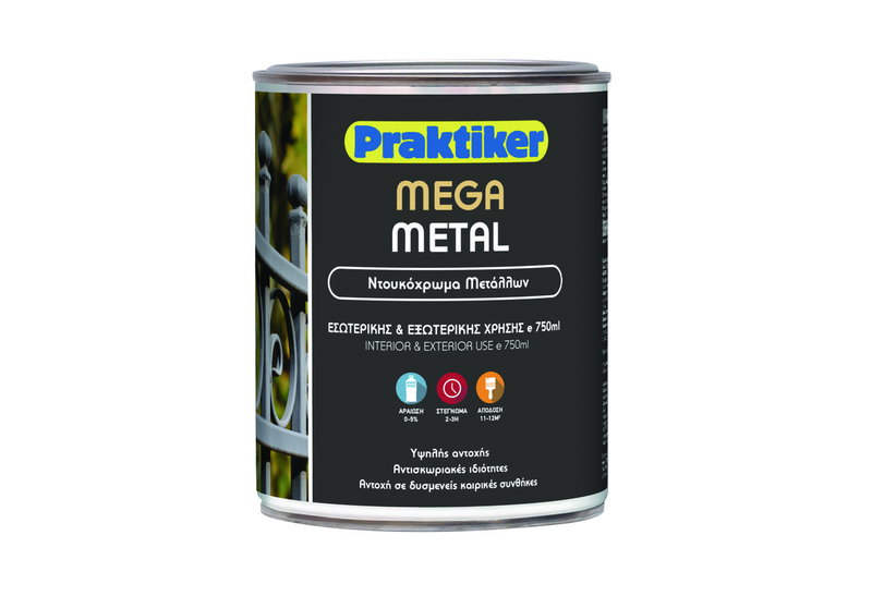 Ντουκόχρωμα Praktiker Mega Metal Βάση TR 750ml