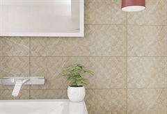 Ντεκόρ Τοίχου Κεραμικό Sensi Zig-Zag 25x75cm Μπεζ