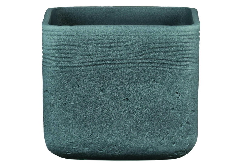 Κασπώ Κεραμικό Scheurich Dark Stone 16,5X16,5X14cm Ανθρακί